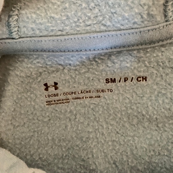 Under Armour Powdered Blue Pullover Hoodie size SM - Picture 3 of 3